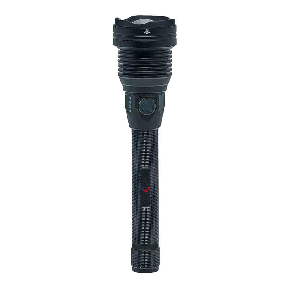 Επαναφορτιζόμενος Φακός Αλουμινίου Wonder Wt60000W 6000 Lumens Δέσμη:500m Αυτονομία:4h 385gr IP44 με Powerbank 4400mAh Μαύρος