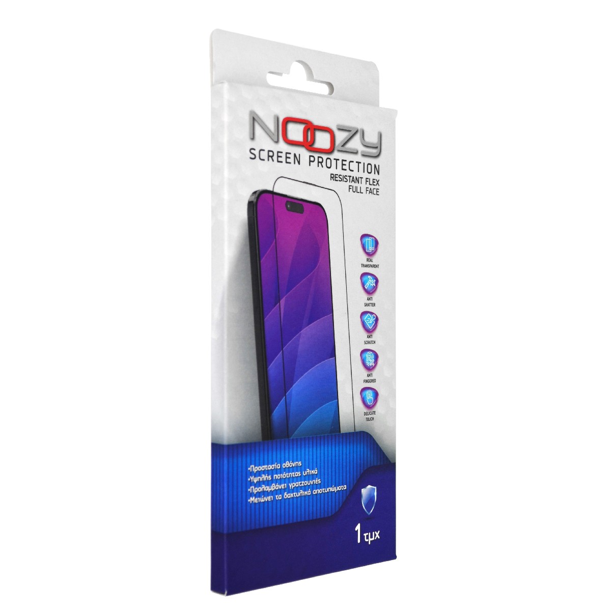 Tempered Glass Noozy Full Face Resistant Flex 9H για Apple iPhone 16 Plus 15 Plus