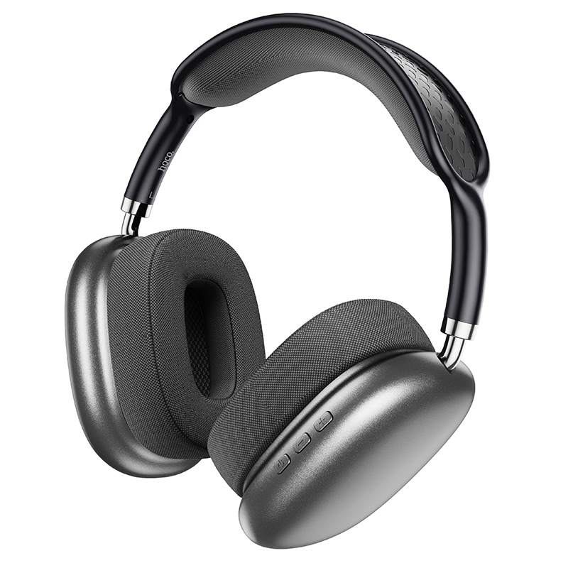 Wireless Ακουστικά Stereo Hoco. ESD15 Cool Shadow V5.3 400mAh 12 'Ωρες Λειτουργίας με υποδοχή Micro SD, Μικρόφωνο  και AUX Σκούρο Γκρι