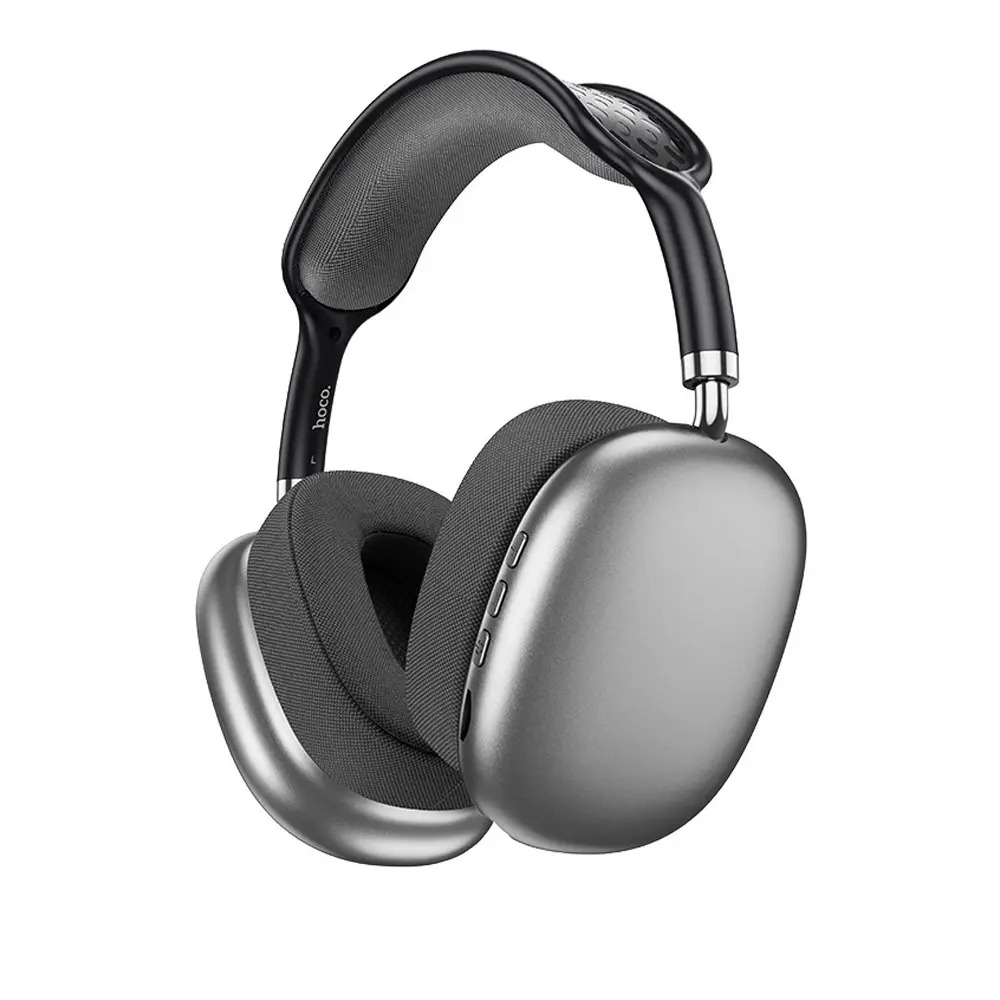 Wireless Ακουστικά Stereo Hoco. ESD15 Max Shadow V5.3 400mAh ANC με υποδοχή Micro SD, Μικρόφωνο και AUX Γκρι