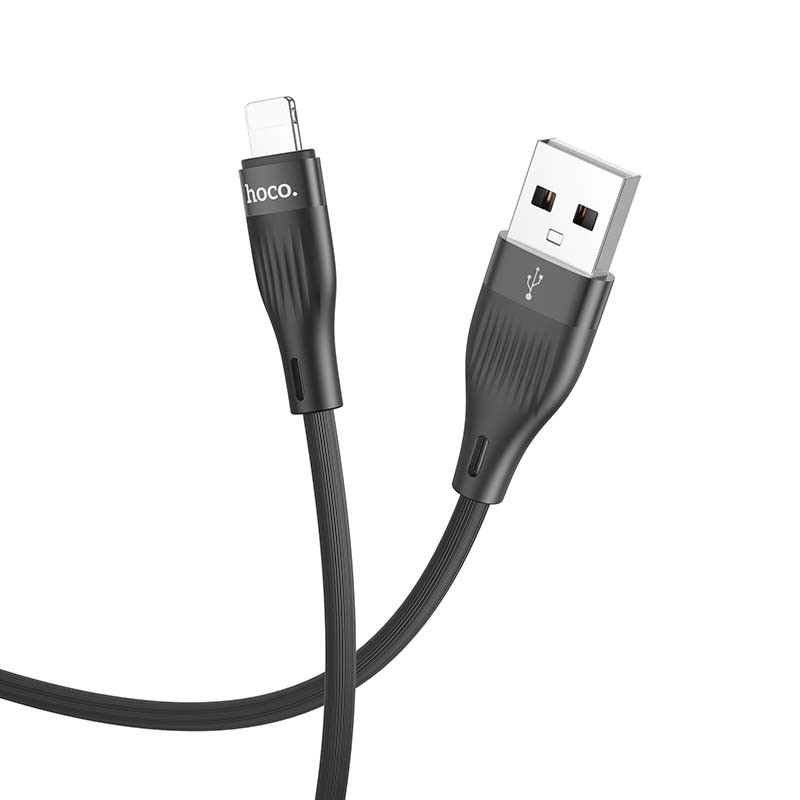 Καλώδιο Hoco. DU45 Sturdy USB-A σε Lightning 3A Μαύρο 1m
