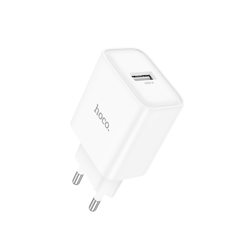 Φορτιστής Ταξιδίου Hoco. DC72 River με USB-A 5V 2.1A Λευκός