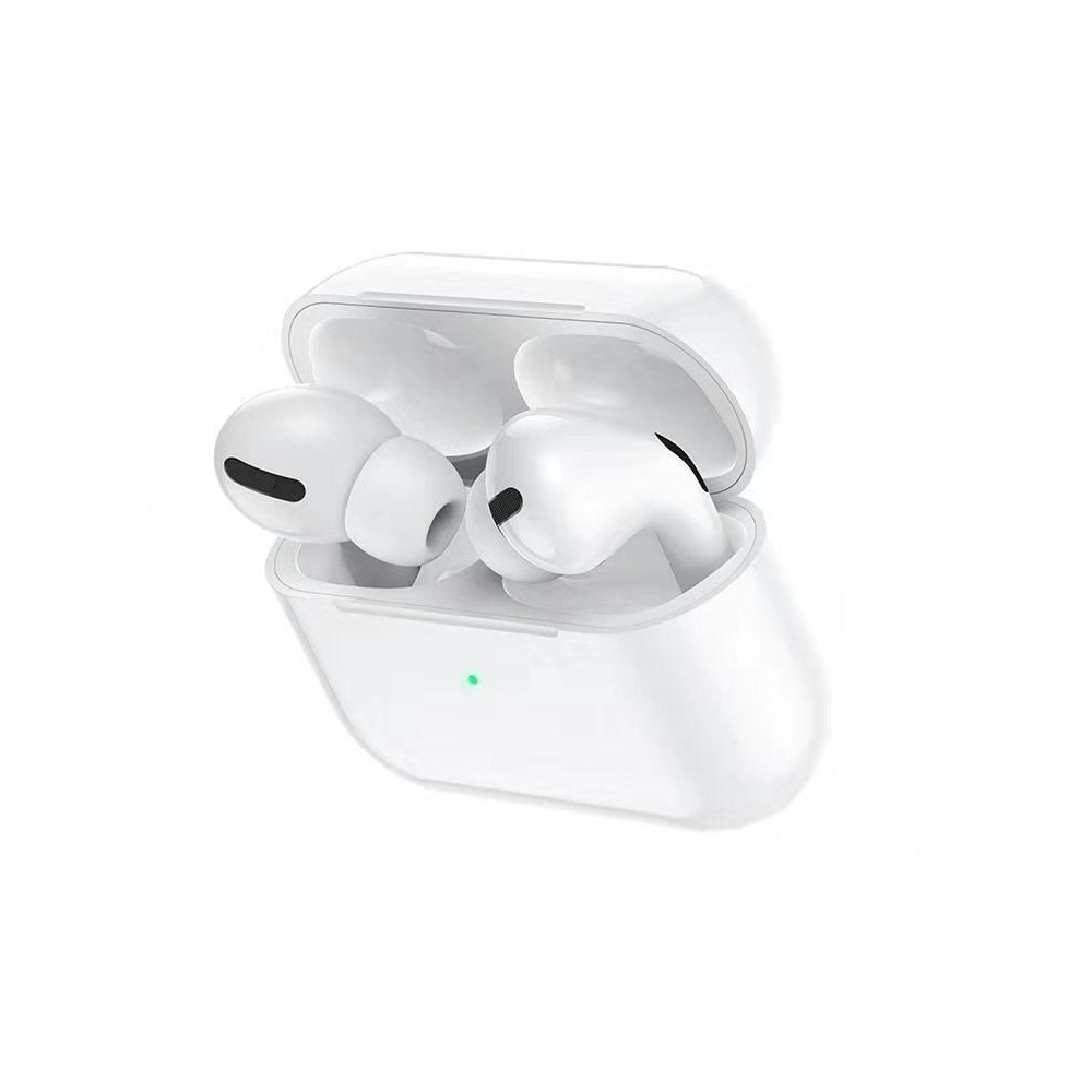 Wireless Hands Free Hoco. DES08 Plus TWS V5.0  300mAh και 3h Ώρες Λειτουργίας Λευκά με Μαύρο Silicon Sleeve
