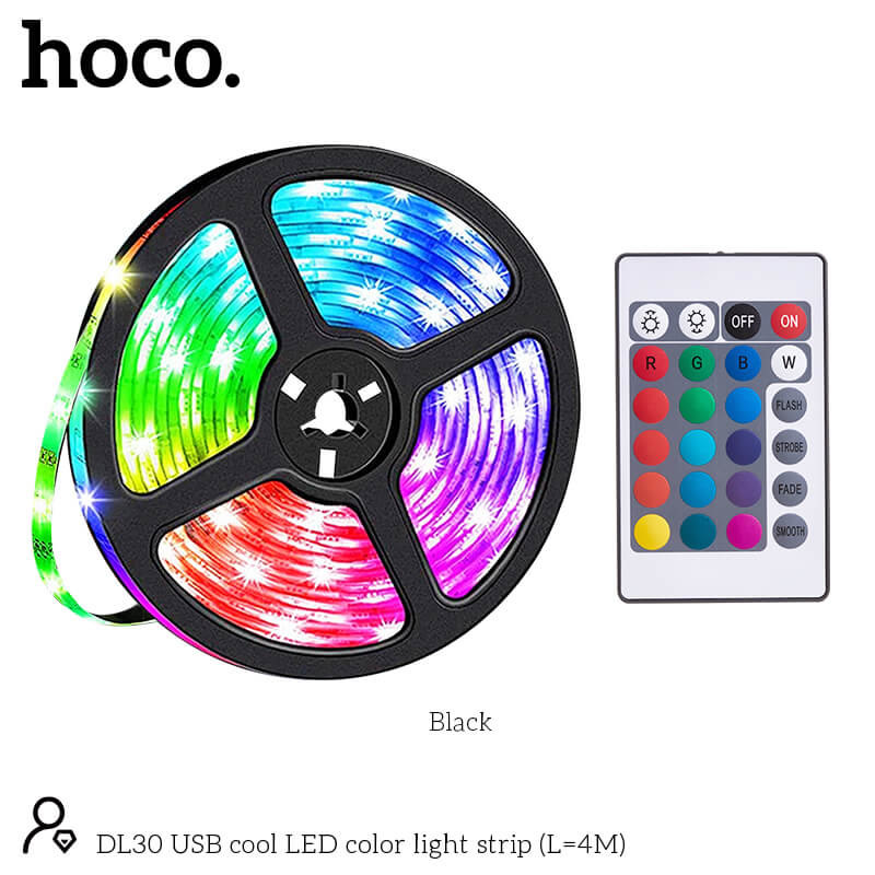 Ταινία LED Hoco. DL30 Plus USB RGB με Τηλεχειριστήριο 4m