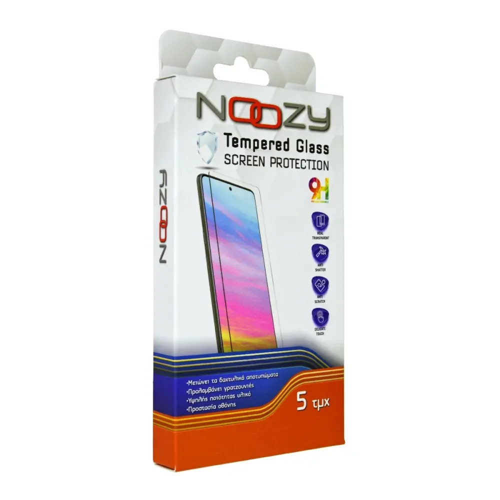 Tempered Glass Noozy 9H 0.33mm για Apple iPhone 15 iPhone 16 Full Glue Σετ 5τεμ.