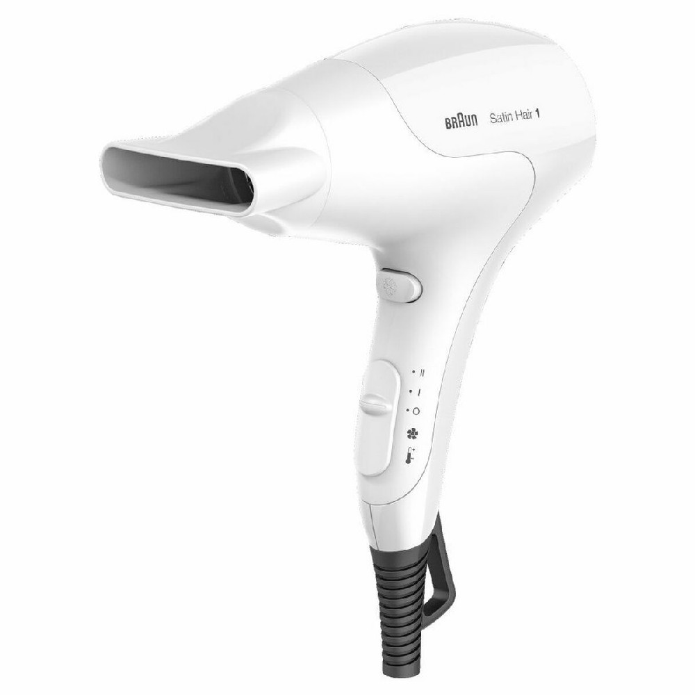 Σεσουάρ Μαλλιών Braun HD180 Satin Hair 1 Style & Go 1800W με 2 Επίπεδα Ταχύτητας Αέρα Λευκό