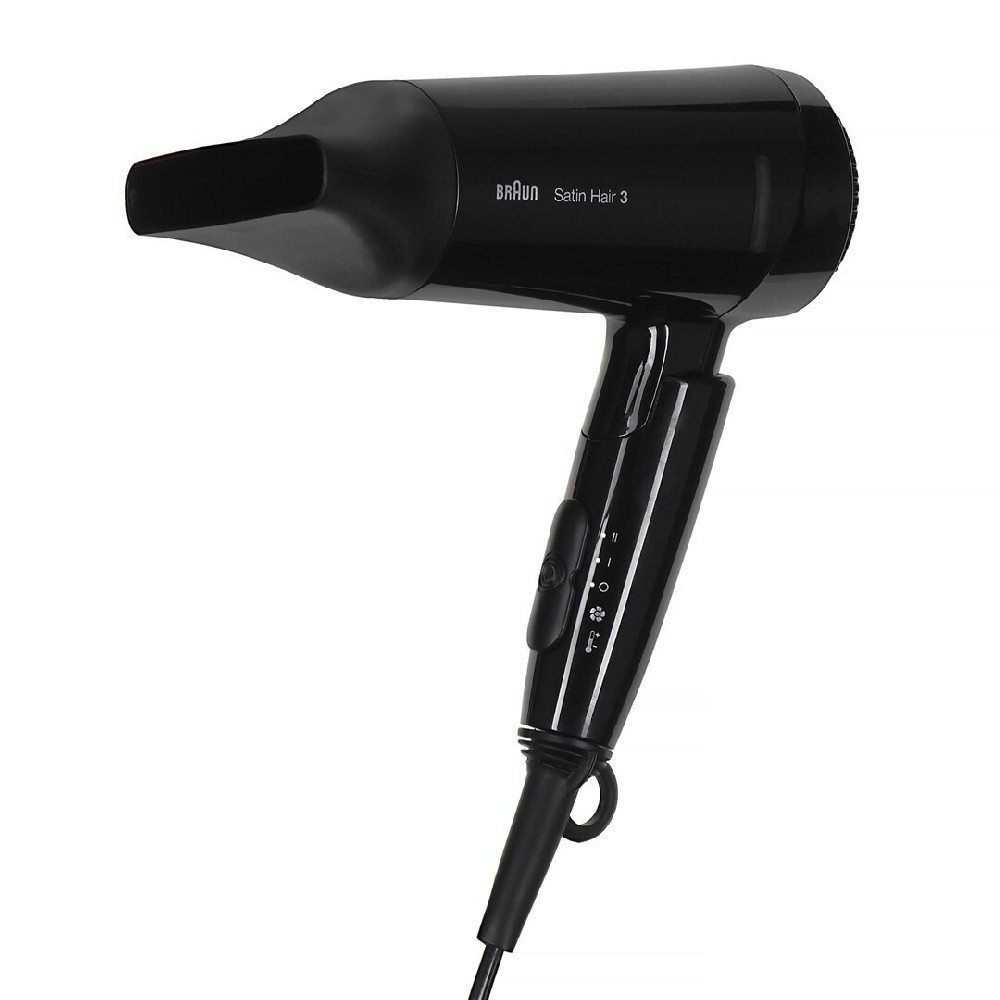 Σεσουάρ Μαλλιών Braun HD350 Satin Hair 3 Style & Go 1600W με 2 Επίπεδα Θέρμανσης Μαύρο