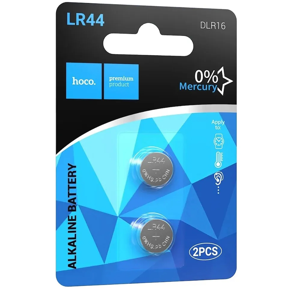 Buttoncell Lithium Hoco. DLR16 LR44 Τεμ. 2
