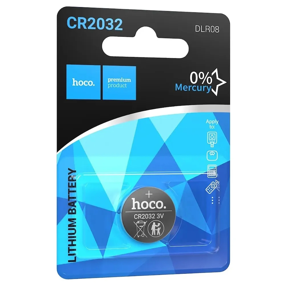 Buttoncell Lithium Hoco. DLR08 CR2032 Τεμ. 1