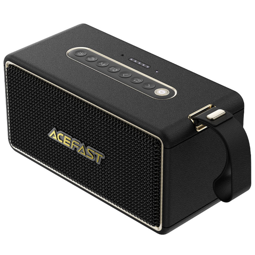 Φορητό Ηχείο Wireless Acefast K3 Max v5.4 TWS 80W 5000mAh με Μικρόφωνο USB AUX TF και RGB Φωτισμό IPX6 Μαύρο