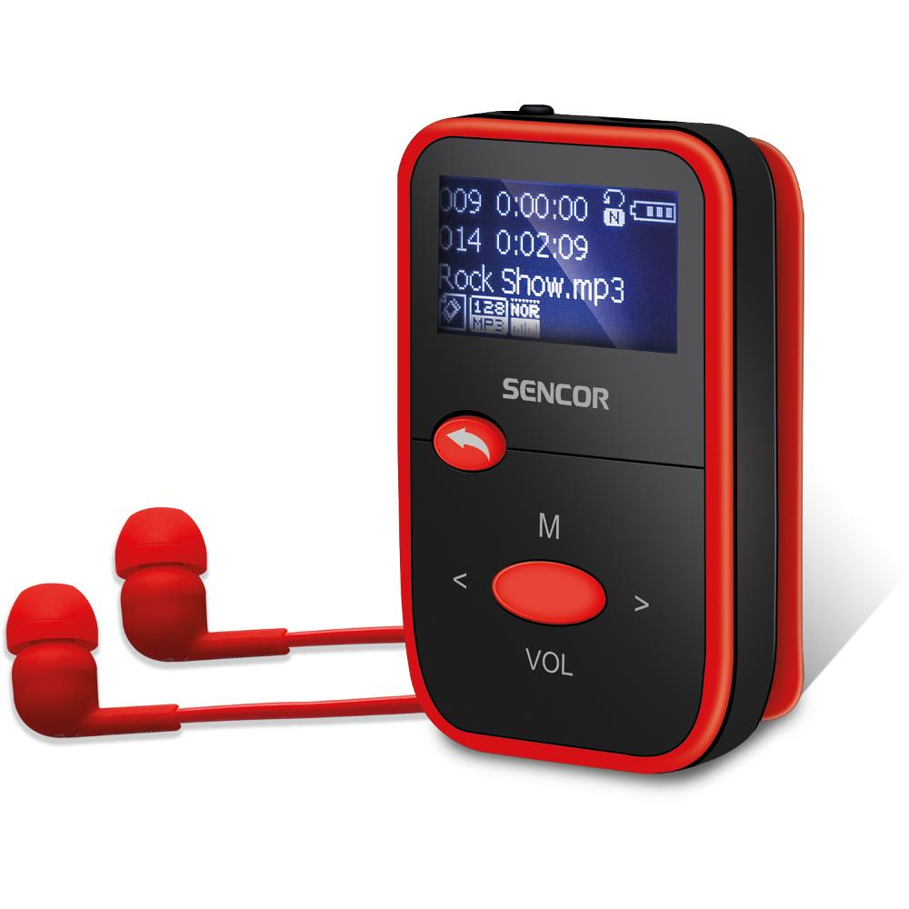 MP3 Player 8GB Sencor SFP 4408 RD 110 mAh 1.1