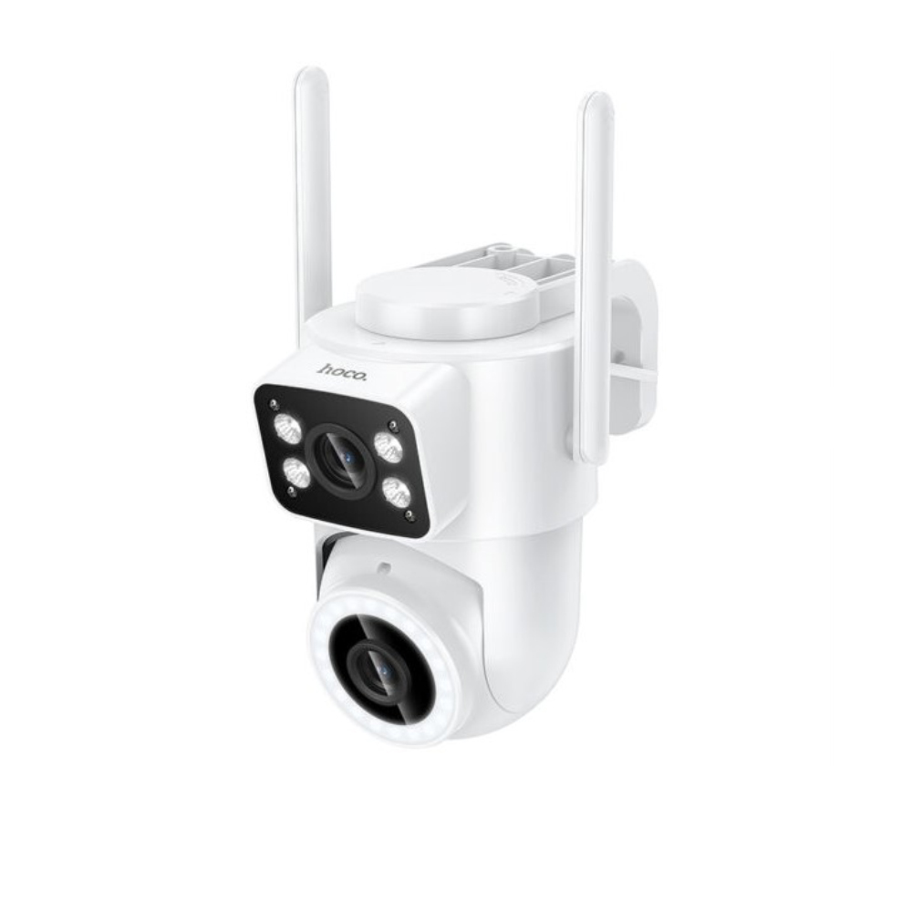 Wi-Fi Κάμερα Ασφαλείας Hoco D9 Outdoor PTZ Full HD Dual Camera με IR-CUT για Καταγραφή με ή Χωρίς Φωτισμό TF Κάρτα εως 128Gb