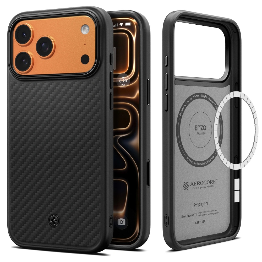 Θήκη Spigen Enzo Aramid T Magsafe για Apple iPhone 17 Pro Max Μαύρη
