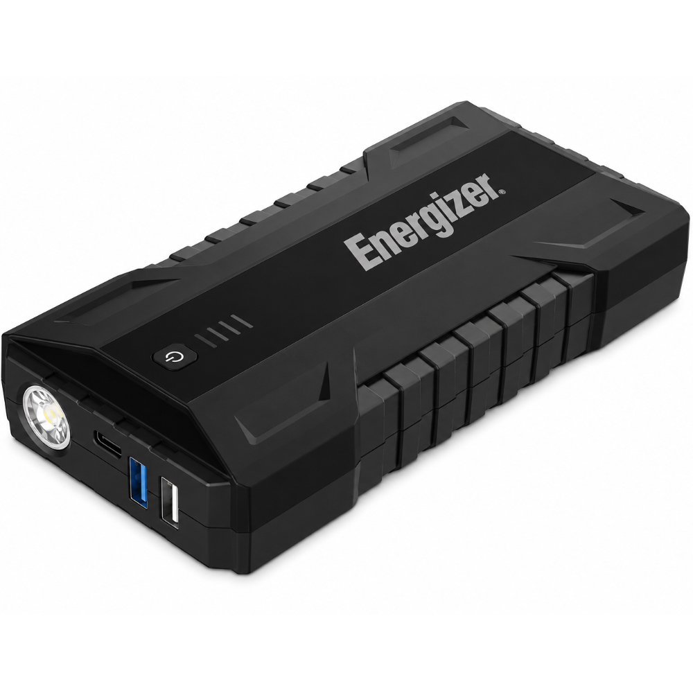 Power Bank Energizer JE12000 12000mAh PD15W QC με 2xUSB-A 1xUSB-C LED Ένδειξη Μπαταρίας και Προσάρτημα Εκκίνησης Αυτοκινήτου 1800A Ασημί