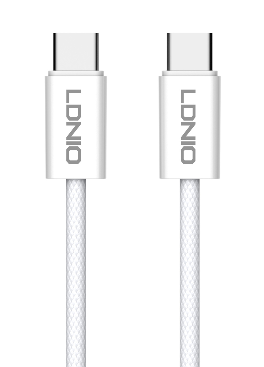 LDNIO καλώδιο USB-C iP-902c, 65W, 480Mbps, 2m, λευκό