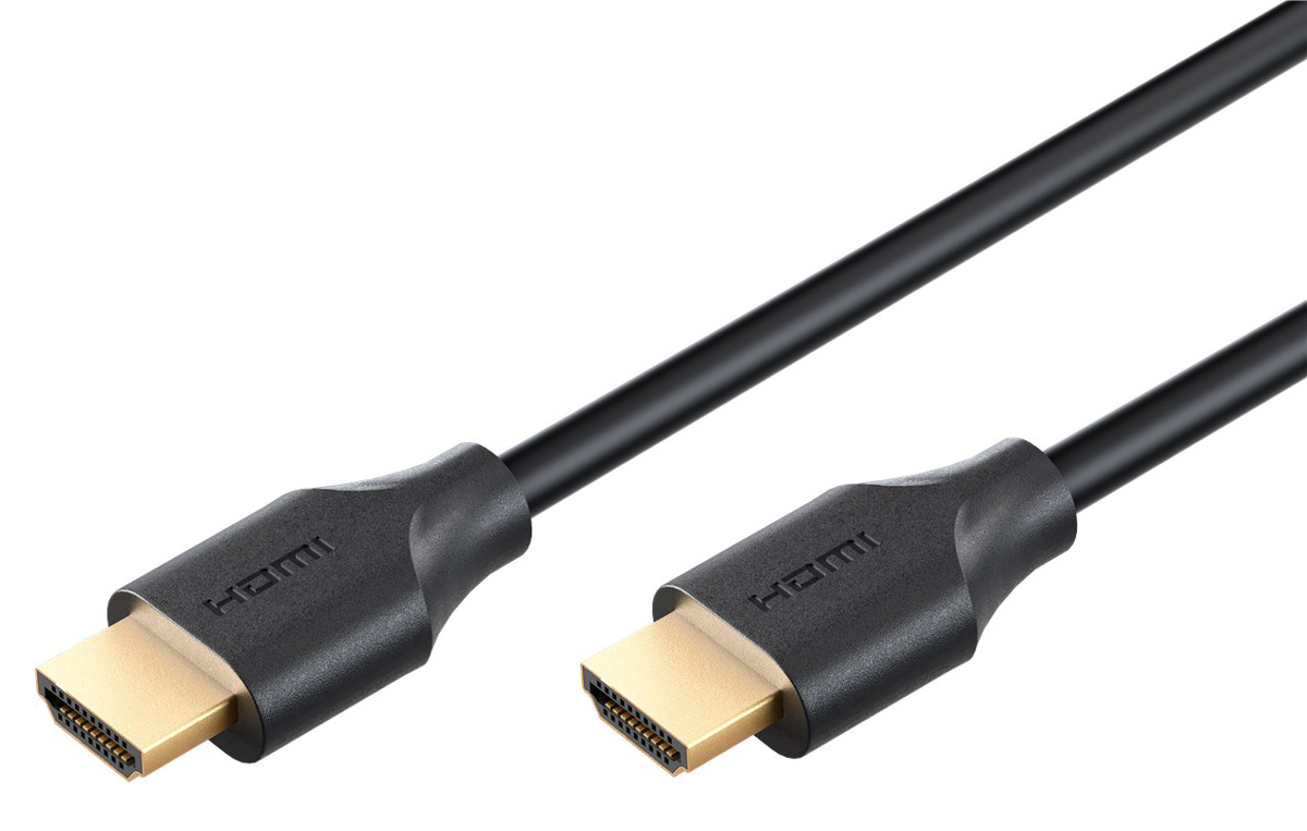 GOOBAY καλώδιο HDMI 2.2 80091, 16K/60Hz, 96 Gbps, 1m, μαύρο