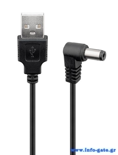 POWERTECH Καλώδιο USB 2.0(M) σε DC 5.5x2.5mm (F) CAB-U121, copper, 1.5m
