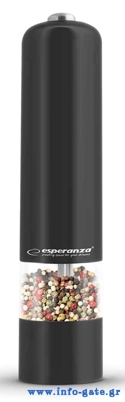 ESPERANZA ηλεκτρικός μύλος πιπεριού EKP001K, φορητός, μαύρος