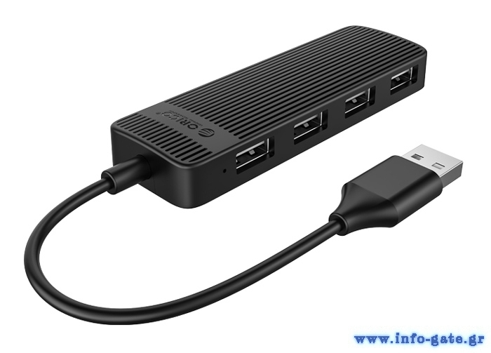 ORICO USB hub FL02, 4x USB ports, μαύρο