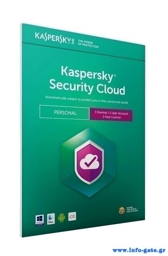 KASPERSKY Security Cloud, 3 συσκευές, 1 χρήστης, 1 έτος, English