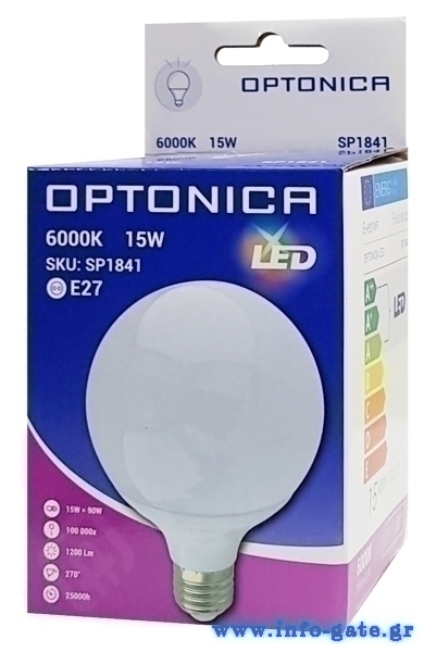 Λάμπες LED: OPTONICA LED λάμπα G95 1841, 15W, 6000K, E27, 1200lm