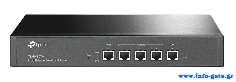 TP-LINK load balance broadband router TL-R480T+, 5x Ethernet port, Ver 9