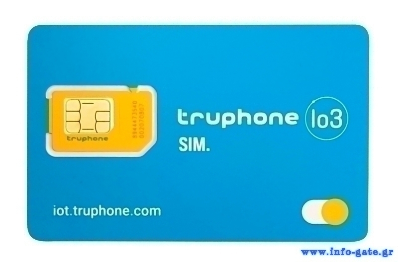 TRUPHONE προπληρωμένη κάρτα SIM Io3, 500MB, για GPS tracker