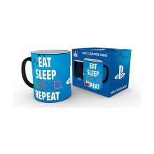 Abysse Playstation - Eat Sleep Repeat Heat Change Mug (320ml) (MGH0071)