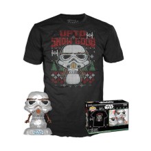 Funko Pop! & Tee (Adult): Star Wars - Holiday Stormtrooper (Metallic) Vinyl Figure & T-Shirt (S)