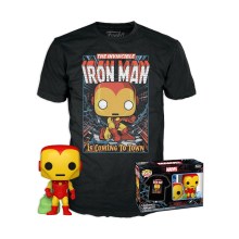 Funko Pop! & Tee (Adult): Marvel - Holiday Iron Man (Glows in the Dark) Vinyl Figure & T-Shirt (S)