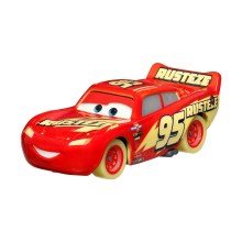 Mattel Disney Cars: Glow Racers - Lightning Mcqueen Vehicle (HPG77)