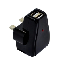 Φορτιστής Ταξιδίου Ancus Dual USB 5V 1000 mAh για Αγγλική Πρίζα (3-Pin)