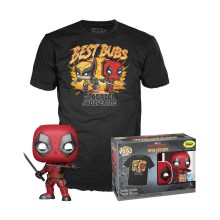 Funko Pop! & Tees (Adult): Deadpool & Wolverine - Deadpool & Wolverine Best Bubs Bobble-Head Vinyl Figure and T-Shirt (XL)