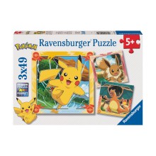 Ravensburger Puzzle: Pokemon - Pikachu, Charizard and Eevee! (3x49 pcs) (12004062)