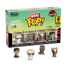 Funko Bitty Pop! 4-Pack: Jurassic Park - John Hammond, Tyrannosaurus, Fossil, Stygimoloch, Velociraptor* Vinyl Figures