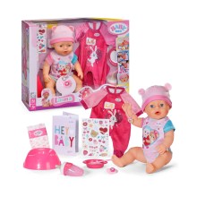 Zapf Creation: Baby Born Emma Interactive Doll With Accessories & Romper (43cm) (840504)