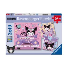 Ravensburger Puzzle: Kuromi - Kuromi on Tour  (3x49pcs) (12004332)