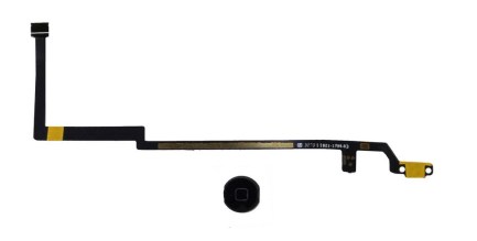 Σετ Κεντρικού Πλήκτρου Apple iPad Air με Καλώδιο Πλακέ Μαύρο OEM Type A