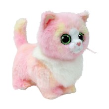 AS TY Beanies: Χνουδωτό Beanie Boos Γατούλα Ροζ με Λευκό 15εκ. (1607-37409)