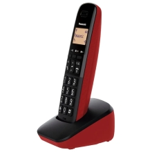 Ασύρματο Ψηφιακό Τηλέφωνο Panasonic KX-TGB610GRR Μαύρο-Κόκκινο με Δυνατό Kουδούνισμα, Πλήκτρο Αποκλεισμού Κλήσεων και Αναγνώριση Κλήσης