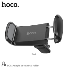 Βάση Στήριξης Αεραγωγού Αυτοκινήτου Hoco. DCA19 Mini 360° Μαύρη για Συσκευές 50-80mm