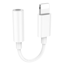 Αντάπτορας Hoco LS34 Lightning σε 3.5 Λευκό Original IC Συμβατό με όλες τις Lightning Συσκευές