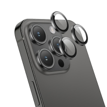 Προστασία Κάμερας Hoco 3D Metal V14 για Apple iPhone 15 Pro 15 Pro Max 16 Pro 16 Pro Max Space Grey