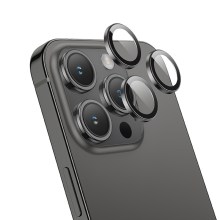 Προστασία Κάμερας Hoco 3D Metal V14 για Apple iPhone 15 Pro 15 Pro Max 16 Pro 16 Pro Max Space Grey
