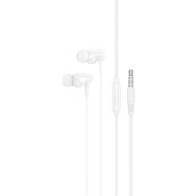 Hands Free Hoco M112 Story Universal Earphones Hi-Fi Stereo 3.5mm Λευκό 1.2m