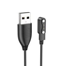 Φορτιστής Hoco για Y7 Pro Smart watch με 2 pin Μαύρο Απόσταση Μαγνητών: 12mm Απόσταση Επαφών: 3mm