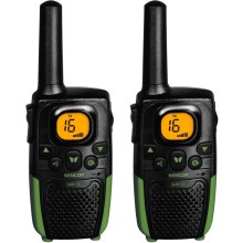 Walkie Talkie Sencor SMR 131 Σετ 2τεμ. με Yποδοχή Hands Free 2.5mm Εύρος Κάλυψης 7 km 3ΑΑΑ Μαύρο/Πράσινο