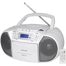 Ασύρματο ΡαδιοCD - Κασετόφωνο Sencor SPT 3907 W με CD/USB/BT 5.0 4W RMS (2x2W)