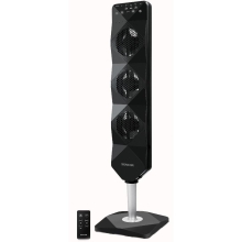 Ανεμιστήρας Δαπέδου Sencor SFN 5040BL 90W Ultra-thin με 3 Ανεμιστήρες και 3 Ταχύτητες, 3 Επιλογές Λειτουργίας και Timer Μαύρος
