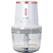 Επαναφορτιζόμενος Πολυκόπτης Multi 500ml Glass με Λεπίδες Τιτανίου 200W Sencor SCB 9000WH Λευκό/Ροζ